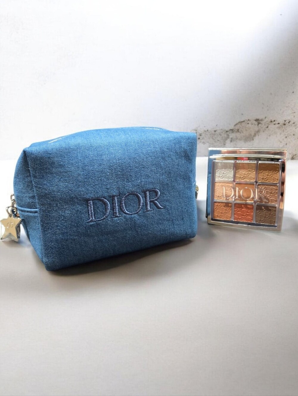 Dior Backstage Eye Palette 001 & Dior Denim Cosmetic Bag